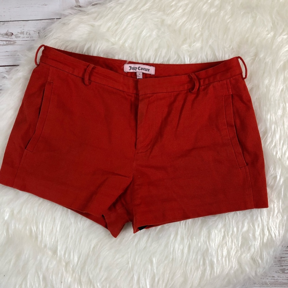 Juicy Couture Bright Orange Knit Shorts Size 4